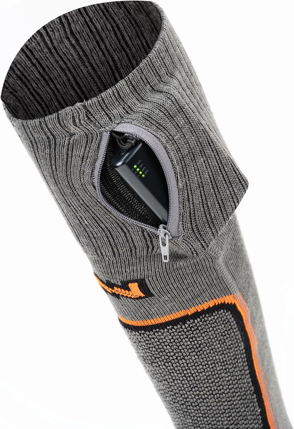 Fieldsheer Merino 2.0 Wool Heated Socks for Men with Wireless Remote Control, Three Heat Settings, Arch Support & Cushioning, Dark Grey - X-Large