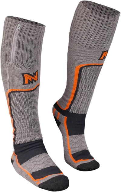 Fieldsheer Merino 2.0 Wool Heated Socks for Men with Wireless Remote Control, Three Heat Settings, Arch Support & Cushioning, Dark Grey - X-Large