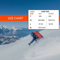 High Performance Wool Ski Socks - Thermal Warm Merino Wool OTC Sock, Men Women