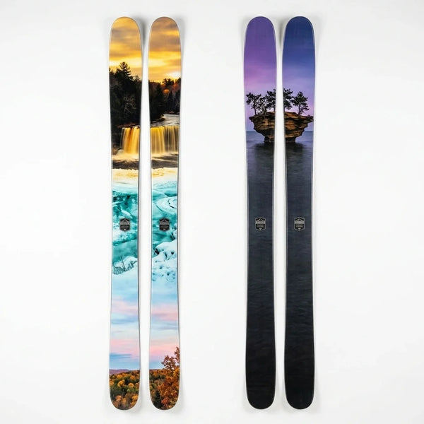 Alpine Skis Designed for Michigan Winter Conditions, Limited Edition Graphics, Multiple Model Configurations — Studio Shot