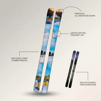 Alpine Skis Designed for Michigan Winter Conditions, Limited Edition Graphics, Multiple Model Configurations — infographic